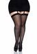 Прозорі панчохи зі швом Leg Avenue Sheer backseam stockings Black, plus size в інтим-бутику EroticToys