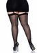 Прозорі панчохи зі швом Leg Avenue Sheer backseam stockings Black, plus size в інтим-бутику EroticToys