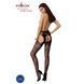 Сексуальні колготки-бодістокінги Passion S022 One Size, Black, імітація панчіх і пояса з гартерами в інтим-бутику EroticToys