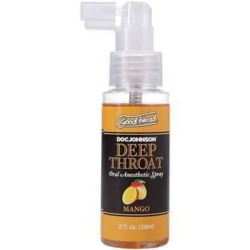 Спрей для мінету Doc Johnson GoodHead DeepThroat Spray - Mango 59 мл для глибокого мінету &mdash; купити в інтим-бутику EroticToys