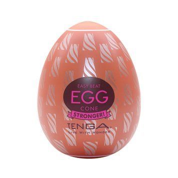 Мастурбатор-яйце Tenga Egg Cone, щільний TPE, пробник лубриканту 5 мл &mdash; купити в інтим-бутику EroticToys