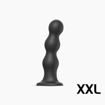 Насадка для страпона Strap-On-Me Dildo Plug Balls Black XXL &mdash; купити в інтим-бутику EroticToys