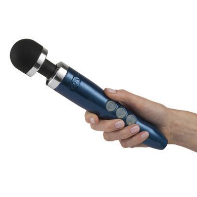 Вібромасажер DOXY Die Cast 3R - Blue Flame, дуже потужний, перезаряджуваний, металевий корпус &mdash; купити в інтим-бутику EroticToys