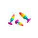 Силіконова анальна пробка Wooomy Hiperloo Silicone Rainbow Plug S, діаметр 2,4 см, довжина 9 см в інтим-бутику EroticToys