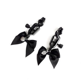 Затискач для сосків Art of Sex - Nipple clamps Black Bow &mdash; купити в інтим-бутику EroticToys