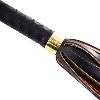 Флогер LOCKINK SEVANDA Red & Black Braided Tail Flogger, червоно-чорний, хвости з вузликами &mdash; купити в інтим-бутику EroticToys