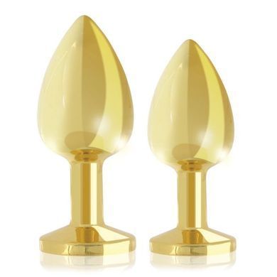 Набір металевих анальних пробок із кристалом RIANNE S &ndash; Booty Plug Luxury Set, діаметр 3 та 3,5 см &mdash; купити в інтим-бутику EroticToys