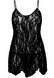 Сорочка бебі-дол Leg Avenue Rose Lace Flair Chemise Black, One Size в інтим-бутику EroticToys