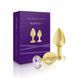 Набір металевих анальних пробок із кристалом RIANNE S &ndash; Booty Plug Luxury Set, діаметр 3 та 3,5 см в інтим-бутику EroticToys