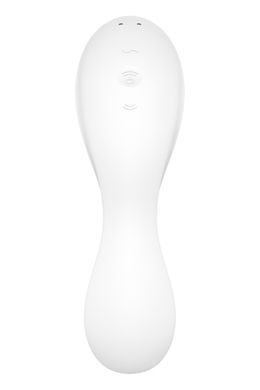 Вакуумний смарт-стимулятор із вібрацією Satisfyer Curvy Trinity 5 (White), керування зі смартфона &mdash; купити в інтим-бутику EroticToys