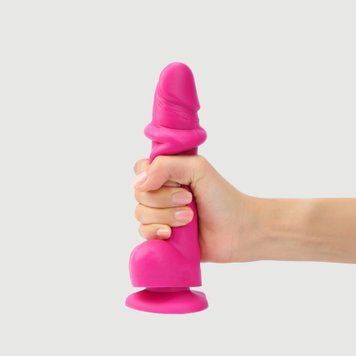 Реалістичний фалоімітатор Strap-On-Me Sliding Skin Realistic Dildo Fuchsia L, ефект рухливої шкіри &mdash; купити в інтим-бутику EroticToys