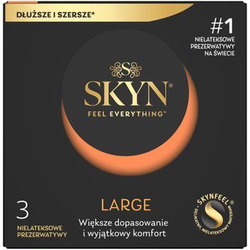 Безлатексні преміум-презервативи SKYN Large 3 шт, збільшений розмір &mdash; купити в інтим-бутику EroticToys