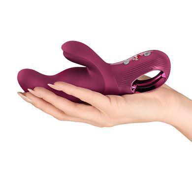 Вібратор-кролик Fun Factory MISS BI Wine Red, 2 незалежні мотори, діаметр 4,2 см &mdash; купити в інтим-бутику EroticToys