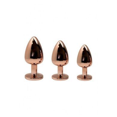 Металева анальна пробка Wooomy Tralalo Rose Gold Metal Plug Size L, діаметр 4 см, довжина 9 см &mdash; купити в інтим-бутику EroticToys