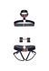 Комплект атласних ременів для бондажу Leg Avenue Satin elastic harness Set, One size, Black в інтим-бутику EroticToys