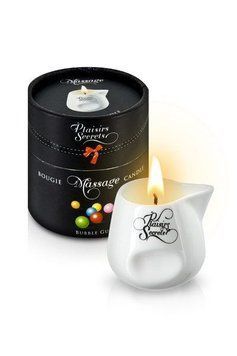 Масажна свічка Plaisirs Secrets Bubble Gum (80 мл) подарункова упаковка, керамічний посуд &mdash; купити в інтим-бутику EroticToys