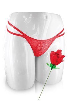 Мереживні трусики у вигляді троянди Fun Novelties Rose You Red &mdash; купити в інтим-бутику EroticToys