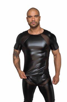 Футболка з мокрим ефектом Noir Handmade H056 Men's T-shirt made of powerwetlook, XL &mdash; купити в інтим-бутику EroticToys