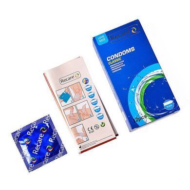 Презервативи Recare Classic Condoms 12 шт, класичні &mdash; купити в інтим-бутику EroticToys