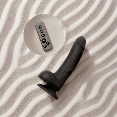 Фалоімітатор з вібрацією та ротацією Strap-On-Me Rotating & Vibrating Realistic Dildo &ndash; L &ndash; Black &mdash; купити в інтим-бутику EroticToys