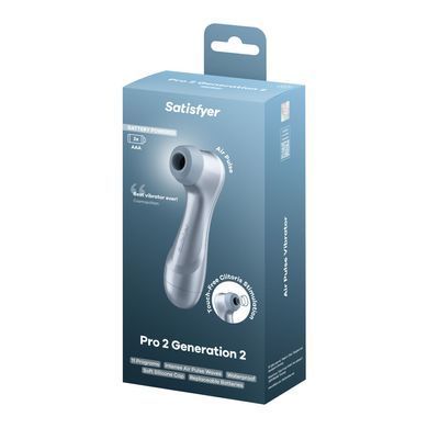 Вакуумний кліторальний стимулятор Satisfyer Pro 2 Generation 2 Battery Series Light Blue &mdash; купити в інтим-бутику EroticToys