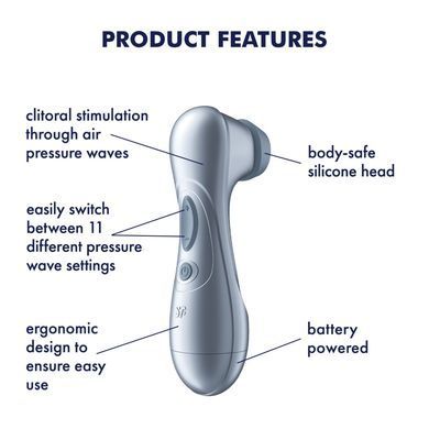 Вакуумний кліторальний стимулятор Satisfyer Pro 2 Generation 2 Battery Series Light Blue &mdash; купити в інтим-бутику EroticToys