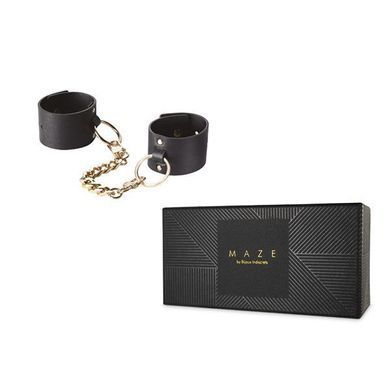Наручники Bijoux Indiscrets MAZE &mdash; Wide Cuffs Black &mdash; купити в інтим-бутику EroticToys