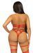 Портупея-тедді з ременів Leg Avenue Studded O-ring harness teddy M Red, екошкіра в інтим-бутику EroticToys