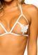 Еротичний комплект з відкритою чашкою Leg Avenue Open cup bra and pearl panty One Size White в інтим-бутику EroticToys