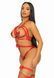 Портупея-тедді з ременів Leg Avenue Studded O-ring harness teddy M Red, екошкіра в інтим-бутику EroticToys