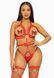Портупея-тедді з ременів Leg Avenue Studded O-ring harness teddy M Red, екошкіра в інтим-бутику EroticToys