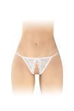 Мереживні трусики з доступом Fashion Secret Zoe White, з бантиком &mdash; купити в інтим-бутику EroticToys