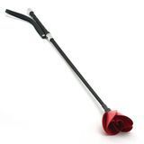 Стек Liebe Seele Flower Rhythm - Black and Red Leather Flowers Riding Crop &mdash; купити в інтим-бутику EroticToys