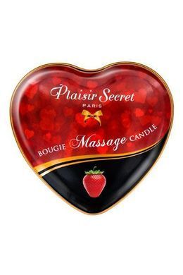 Розпродаж!!! Масажна свічка-серце Plaisirs Secrets Strawberry 35 мл (термін 04.2026) &mdash; купити в інтим-бутику EroticToys
