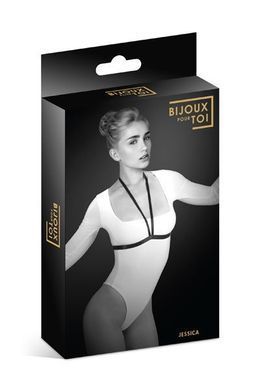 Портупея на груди Bijoux Pour Toi - JESSICA, еластичний поліестер &mdash; купити в інтим-бутику EroticToys