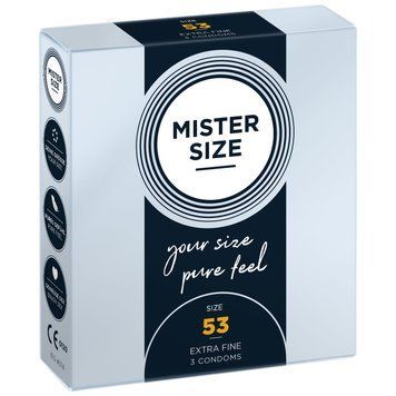 Розпродаж!!! Презервативи Mister Size - pure feel - 53 (3 шт) (термін 05.2026) &mdash; купити в інтим-бутику EroticToys
