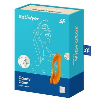 Вібратор на палець Satisfyer Candy Cane Orange &mdash; купити в інтим-бутику EroticToys