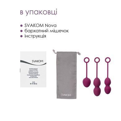 Набір вагінальних кульок зі зміщеним центром ваги Svakom Nova Violet (м'ята упаковка!!!) &mdash; купити в інтим-бутику EroticToys
