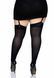 Щільні непрозорі панчохи Leg Avenue Nylon Thigh Highs Black, plus size в інтим-бутику EroticToys