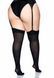 Щільні непрозорі панчохи Leg Avenue Nylon Thigh Highs Black, plus size в інтим-бутику EroticToys