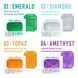 Унісекс-стимулятор Tenga UNI Emerald, зелений, з геометричним рельєфом, лубрикант у комплекті в інтим-бутику EroticToys