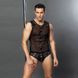 Чоловічий еротичний костюм "Романтичний Стівен" One Size Black: напівпрозорі трусики і маєчка в інтим-бутику EroticToys