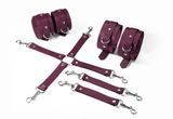 Набір для БДСМ Feral Feelings BDSM Kit 3 Burgundy, наручники, поножі, хрестовина &mdash; купити в інтим-бутику EroticToys