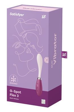 Вібратор Satisfyer G-Spot Flex 3 Red, гнучкий стовбур із фіксацією положення &mdash; купити в інтим-бутику EroticToys