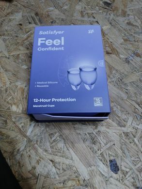 Набір менструальних чаш Satisfyer Feel Confident (lila), 15мл та 20мл (м'ята упаковка!!!) &mdash; купити в інтим-бутику EroticToys