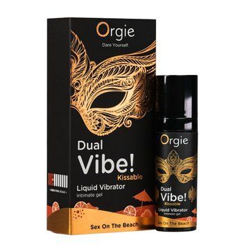 Рідкий вібратор Orgie Dual Vibe! Sex On The Beach Kissable Liquid Vibrator, 15 мл &mdash; купити в інтим-бутику EroticToys