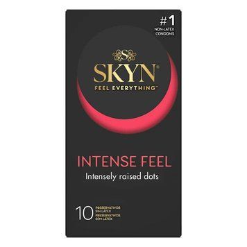 Безлатексні преміум-презервативи SKYN Intense Feel 10 шт, точковий рельєф &mdash; купити в інтим-бутику EroticToys