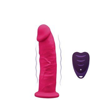 Фалоімітатор з вібрацією SilexD Henry Vibro Pink (MODEL 2 size 7in) + LRS, діаметр 4,4 см &mdash; купити в інтим-бутику EroticToys