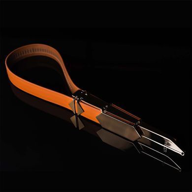 Регульована шльопалка LOCKINK Adjustable Slapper for Impact Play, коричнева, натуральна шкіра &mdash; купити в інтим-бутику EroticToys