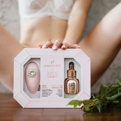 Подарунковий набір HighOnLove & JOPEN: Objects of Desire (краплі для клітора і вібратор з кристалами) &mdash; купити в інтим-бутику EroticToys